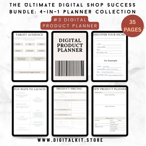 The Ultimate Digital Shop Success Bundle: 4-in-1 Planner Collection ...